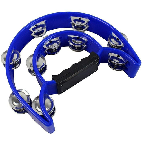 Mano Percussion Half Moon Tambourine - Blue
